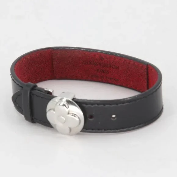 Louis Vuitton Monogram Flower Motif Wish Leather Cuff Bracelet LV-1118P-0009 - Picture 4 of 9